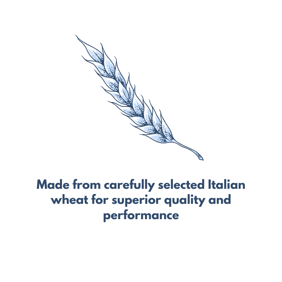 Icon representing Polselli flour made from carefully selected Italian wheat for superior quality and performance