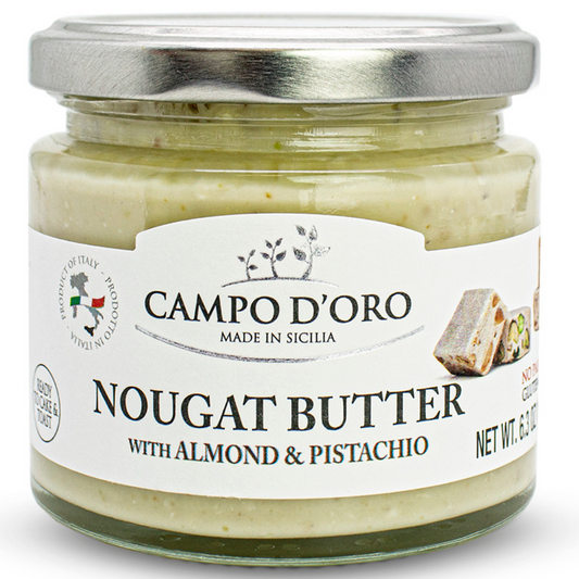 Campo D'Oro Nougat Butter Sweet Cream Spread, 6.35 oz (180gr)