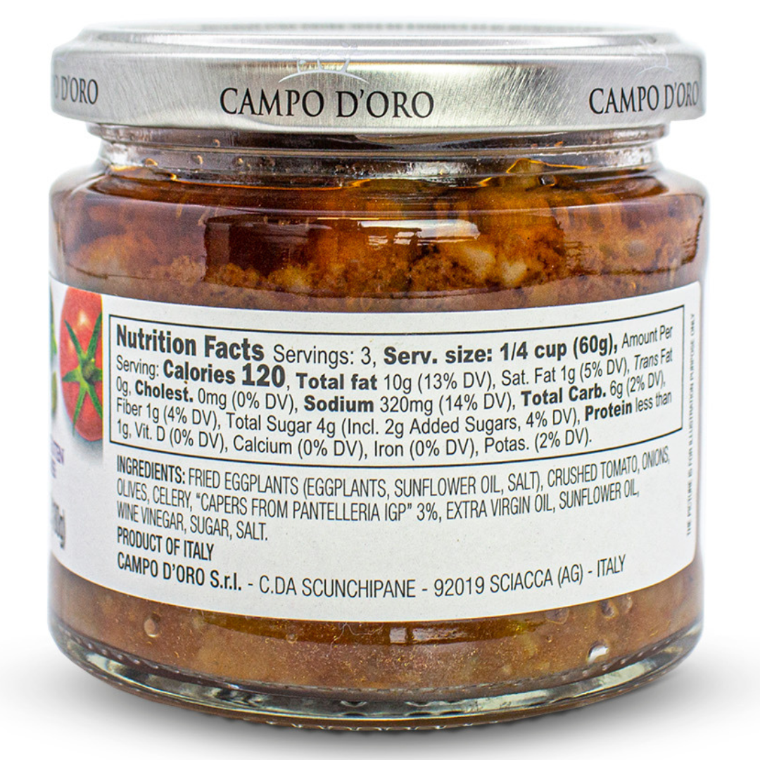 Campo D'Oro, Eggplant Caponata Appetizer,  6.35 oz