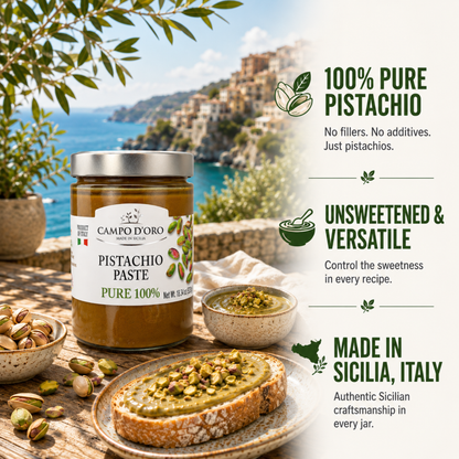 Campo D'Oro, Pure Pistachio Paste, 100% Pistachio, 18.34 oz
