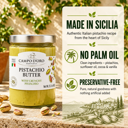 Campo D'Oro, Crunchy Pistachio Butter Cream, 21.2oz