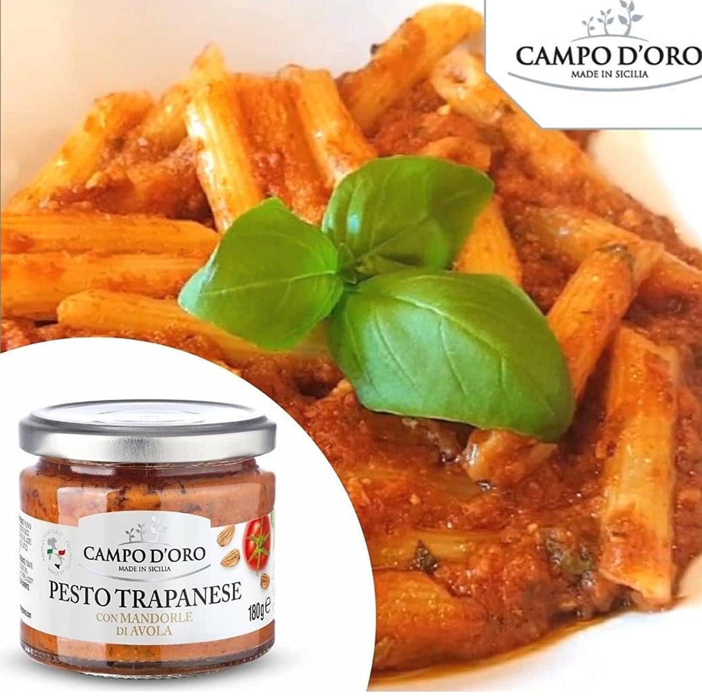 SALE! Campo D'Oro Trapanese Pesto Sauce, 6.35oz, 180g