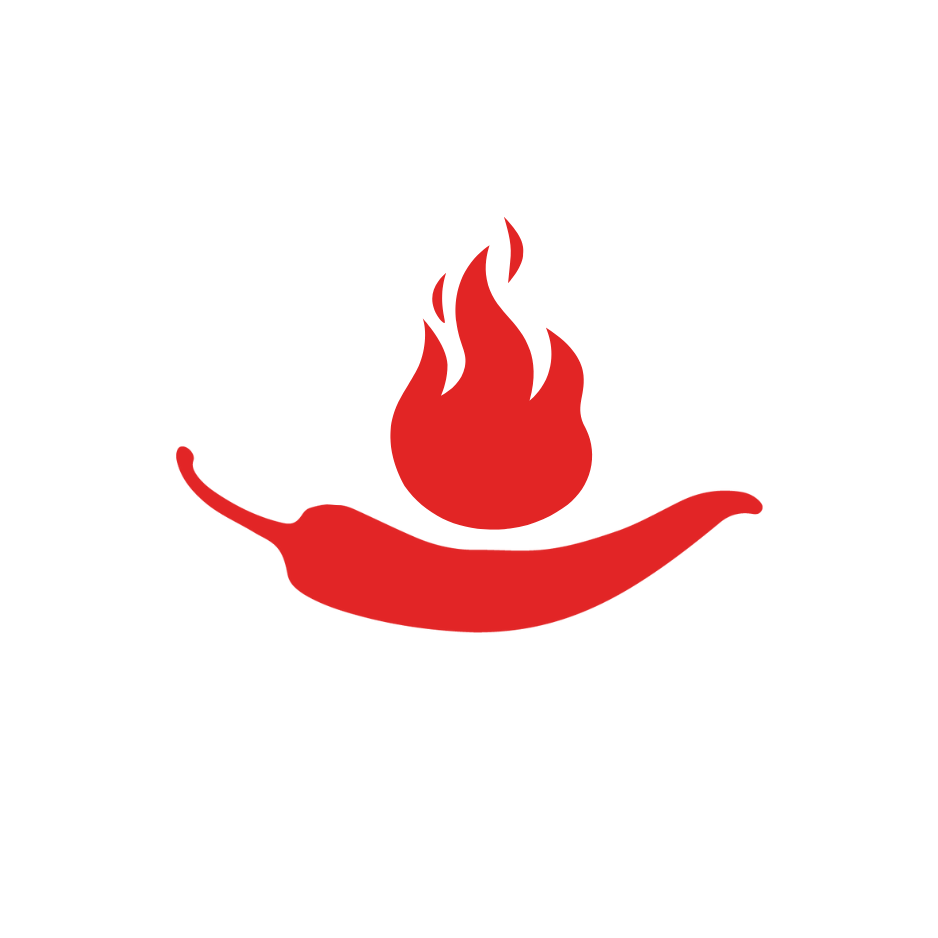 Red chili pepper icon with flame symbolizing Tutto Calabria’s natural spiciness and authentic heat