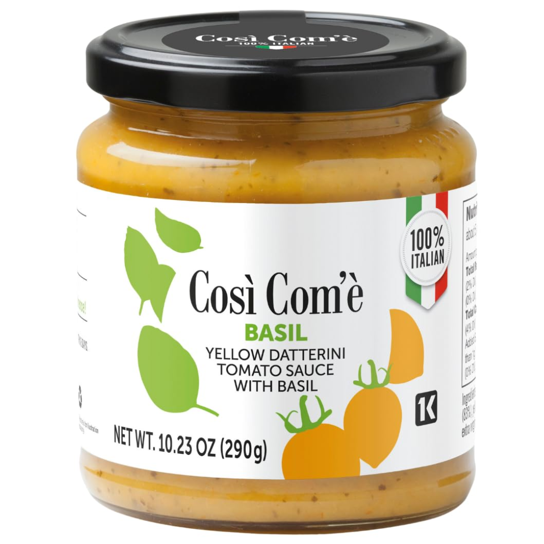 Così Com'è, Yellow Tomato Pasta Sauce with Basil, 10.23 Oz