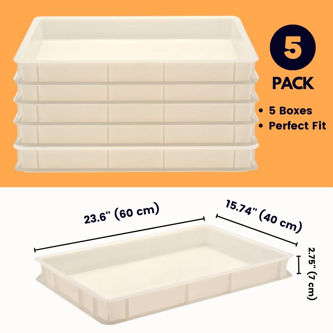 Stackable Pizza Dough, Commercial Dough proofing, , pizza Trays and Covers, Cover Dough Tray Food Storage Box Container for Home Kitchen Restaurant