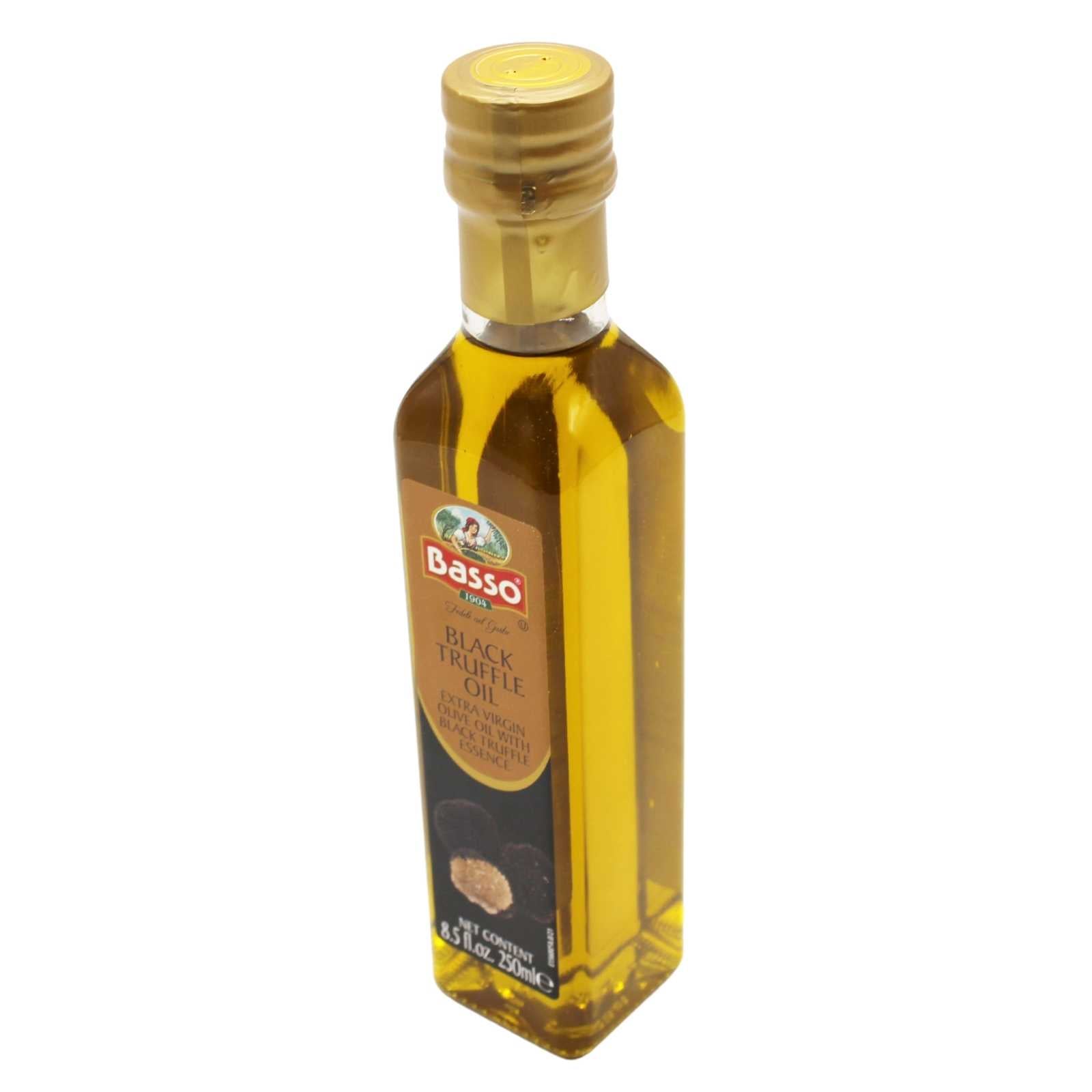 Basso Black Truffle Extra Virgin Olive Oil |  8.5oz (250 ml) top angle