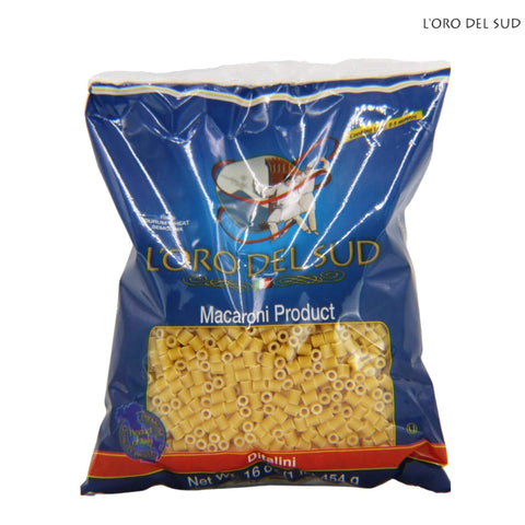 L'Oro Del Sud Ditalini Pasta 1 lb. Bag - Wholesale Italian Food