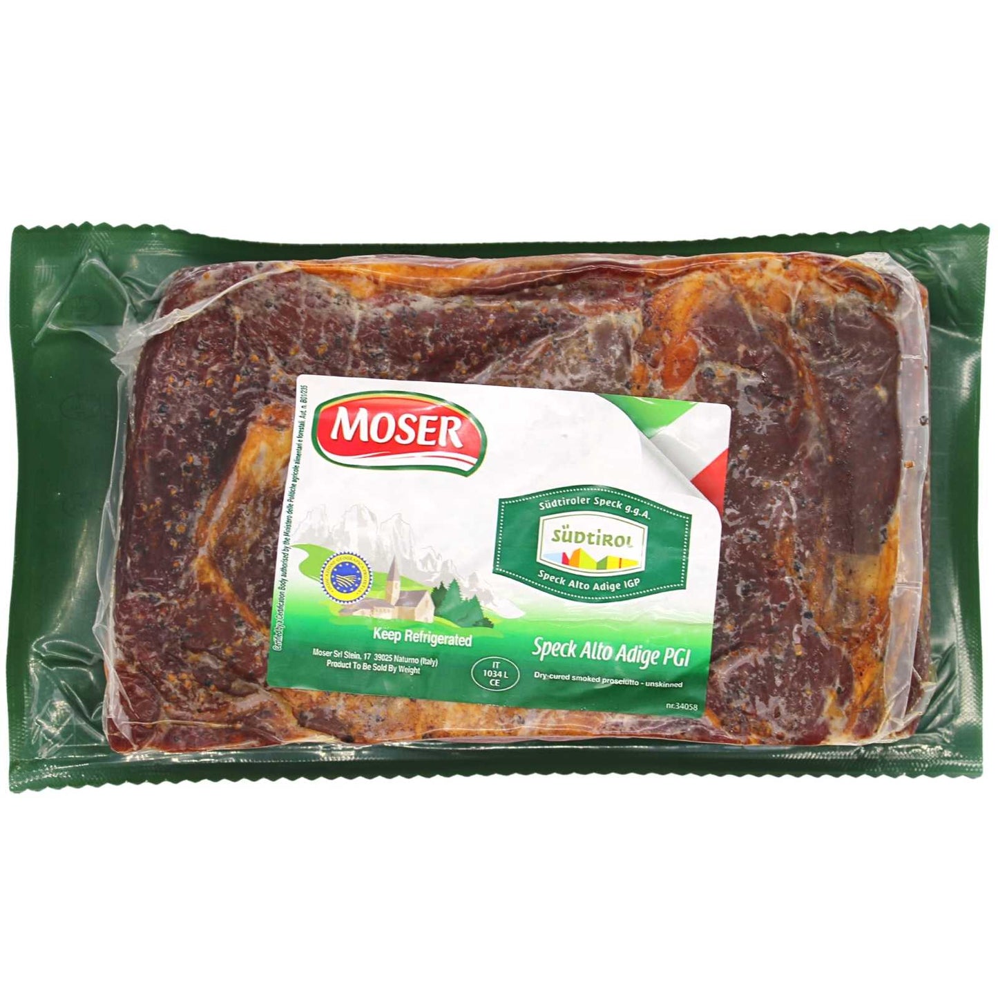 SPECK | Smoked Cured Ham - Prosciutto | Weight approx. 5 lbs | by Moser brand