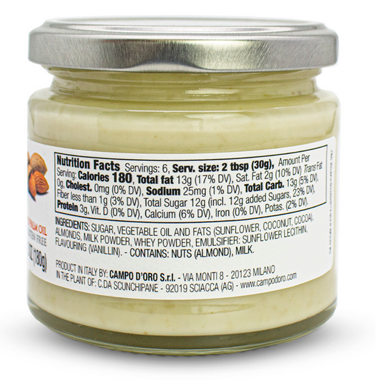 Campo D'Oro Almond Butter Sweet Cream Spread 6.35 oz (180gr)