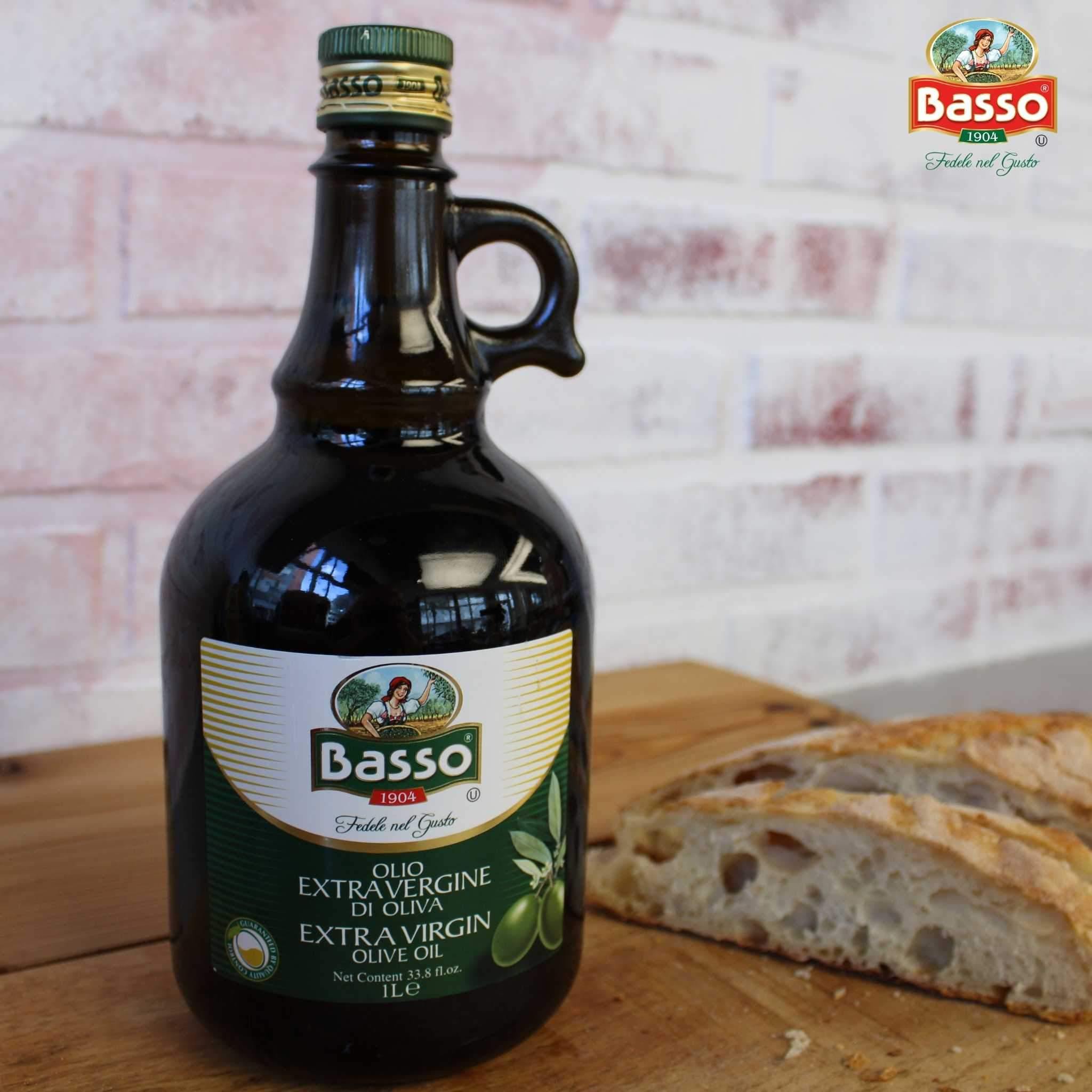 Basso Extra Virgin Olive Oil 33.8 oz | Anfora Glass Bottle - Wholesale Italian Food