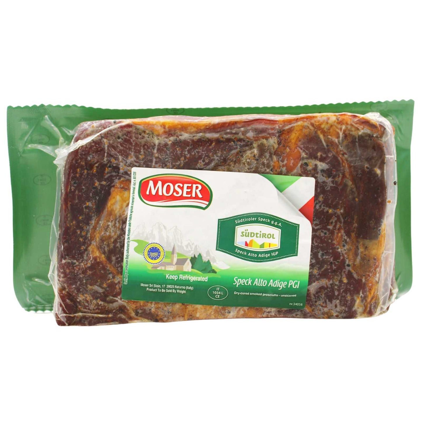 SPECK | Smoked Cured Ham - Prosciutto | Weight approx. 5 lbs | by Moser brand