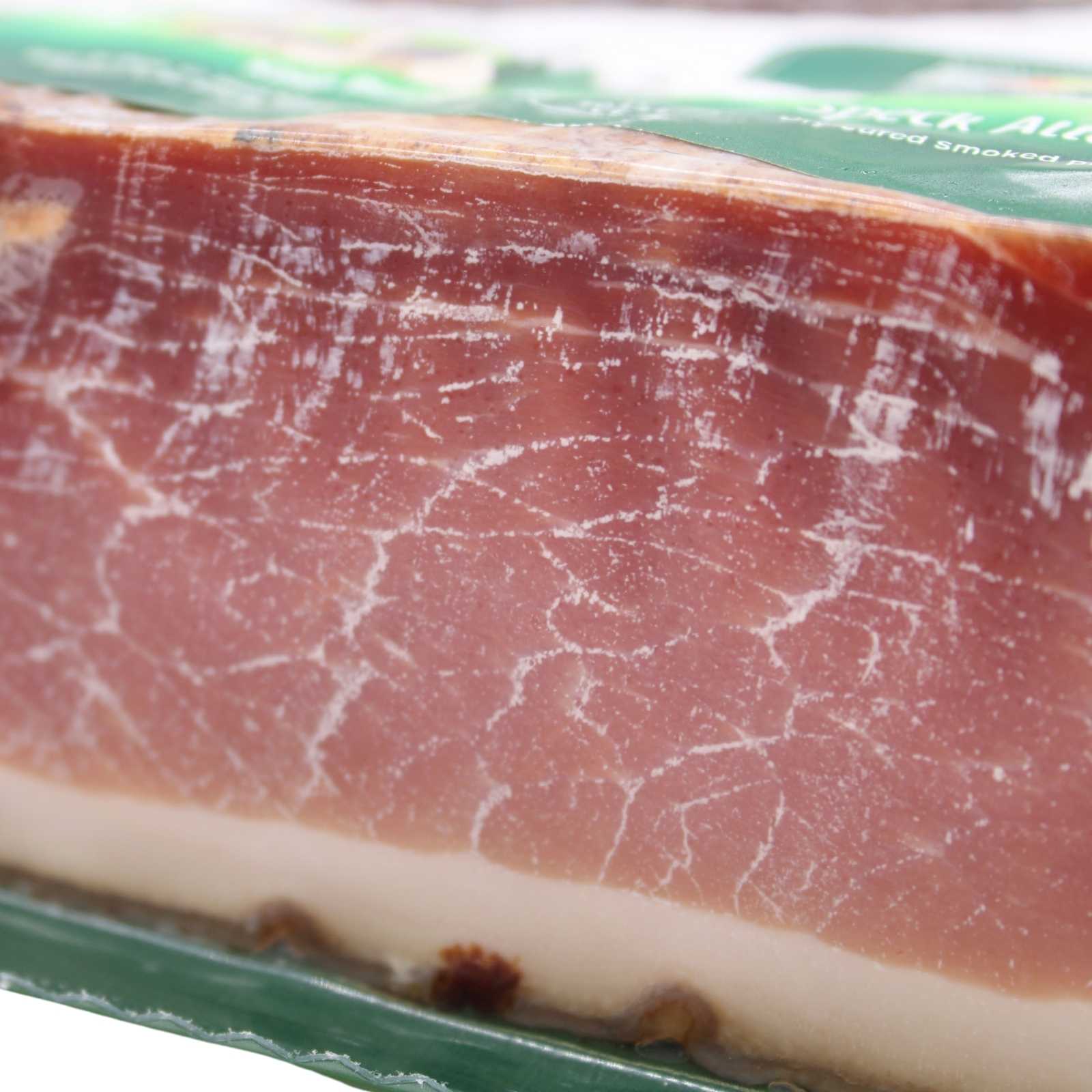 SPECK | Smoked Cured Ham - Prosciutto | Weight approx. 5 lbs | by Moser brand up close