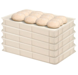 (5 Pack) Dough Proofing Box, White, (23.6 inch x 15.74 inch x 2.75 inch)