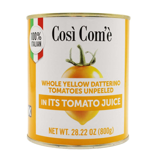 Cosi Com'e Whole Yellow Datterini Tomatoes unpeeled in Juice | 28.22 oz (800g)