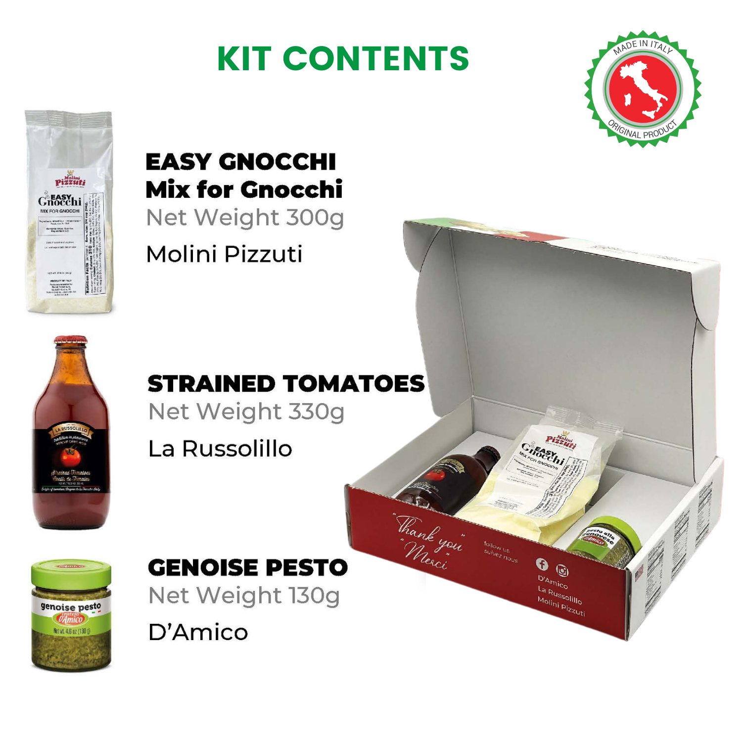 Fratelli D'Amico, Gnocchi Kit from Italy, Make Gnocchi in a few easy steps.