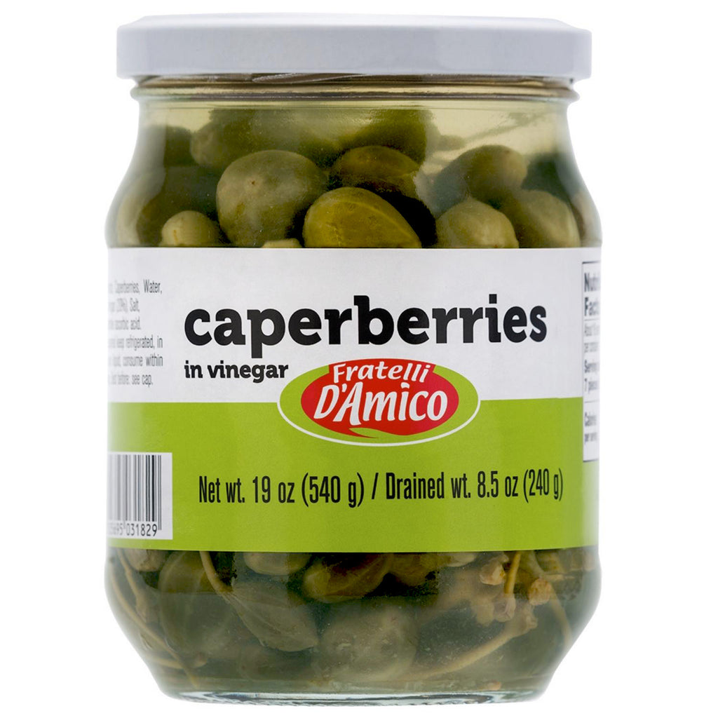 Cappers Condiments Fratelli D'Amico Caperberries in vinegar, Pickled, Capers. Net Wt 19oz ...