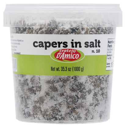 Fratelli D'Amico, Capers in Salt n.10 Family Size, 35.3oz, (1000g)
