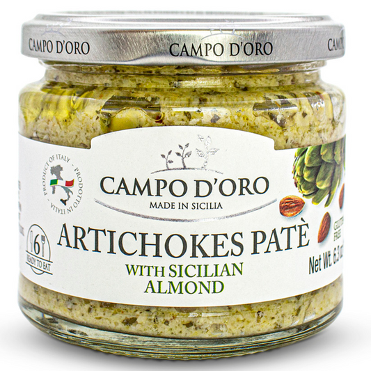 Campo D'Oro Artichoke And Sicilian Almond Paté, 6.35 oz (180gr)
