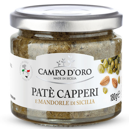 Campo D'Oro Capers And Sicilian Almond Paté, 6.35 oz (180gr)