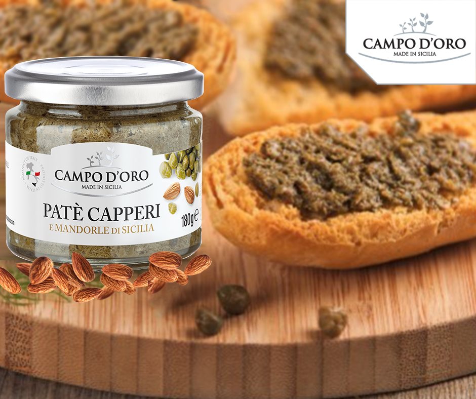SALE! Campo D'Oro Capers And Sicilian Almond Pate, 6.35oz (180g)
