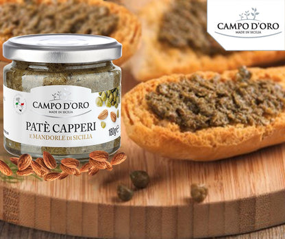 SALE! Campo D'Oro Capers And Sicilian Almond Pate, 6.35oz (180g)