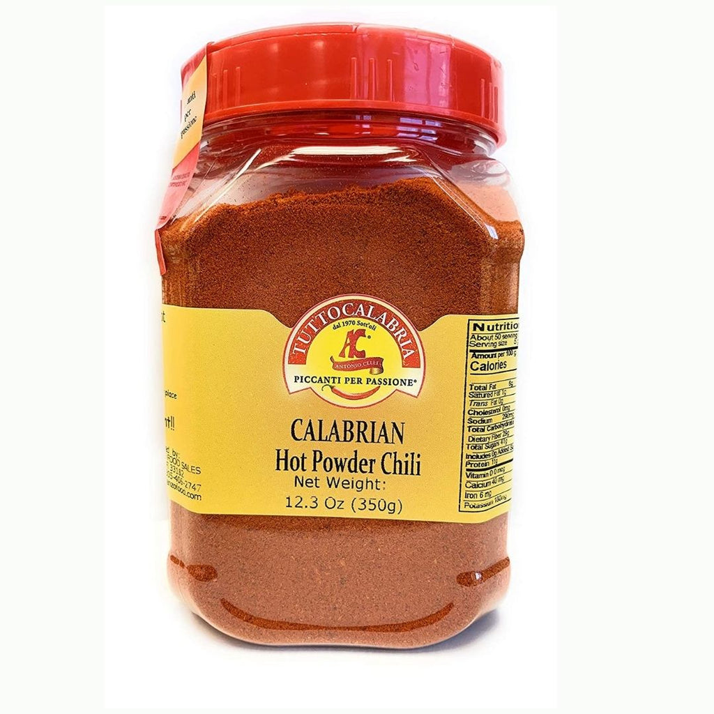 Tutto Calabria HOT Calabrian Chili Powder Shaker (Large) 12.3 oz. (350g)