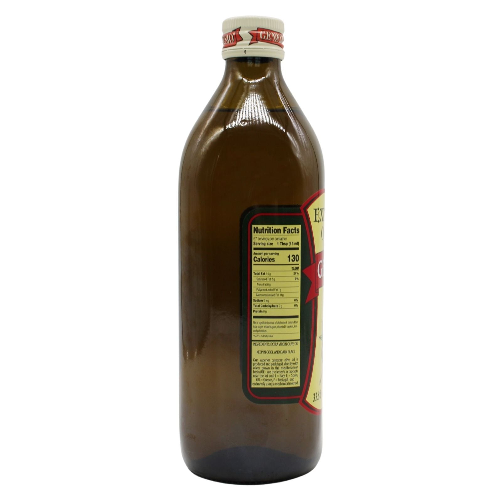 Genesio Premium Grade Extra Virgin Olive Oil 1 Liter - Nutritional Facts