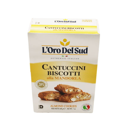 L'Oro Del Sud Cantuccini Biscotti alla Mandorla Almond Cookies 200g box