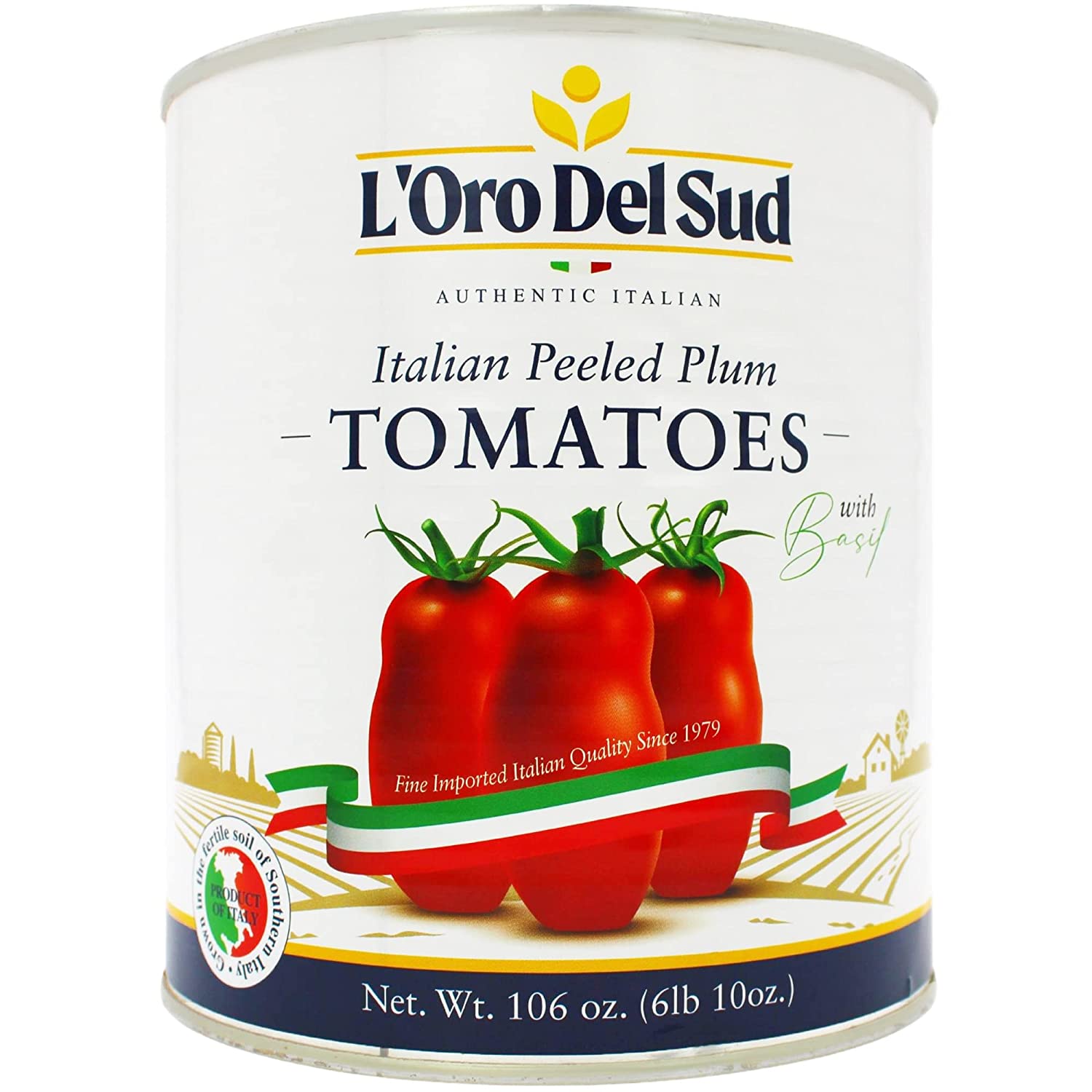 Italian Whole Peeled Tomatoes in Puree, San Marzano Style | LOro Del Sud | WholesaleItalianFood.com