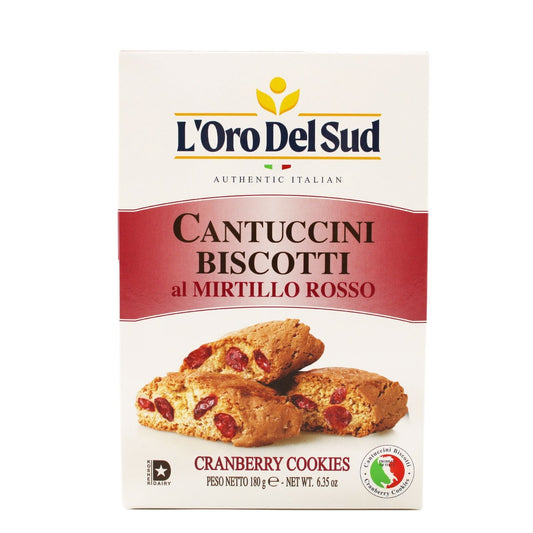L'Oro Del Sud Cantuccini biscotti cranberry cookies Italian almond biscuits 180g box