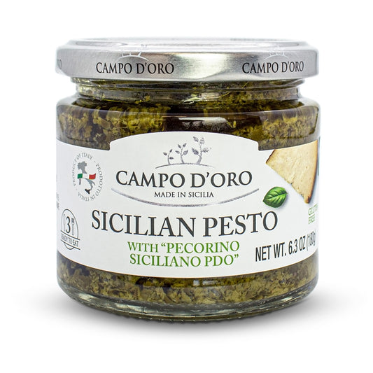 Campo D'Oro Basil Pesto with Pecorino, 6.35 oz (180gr)