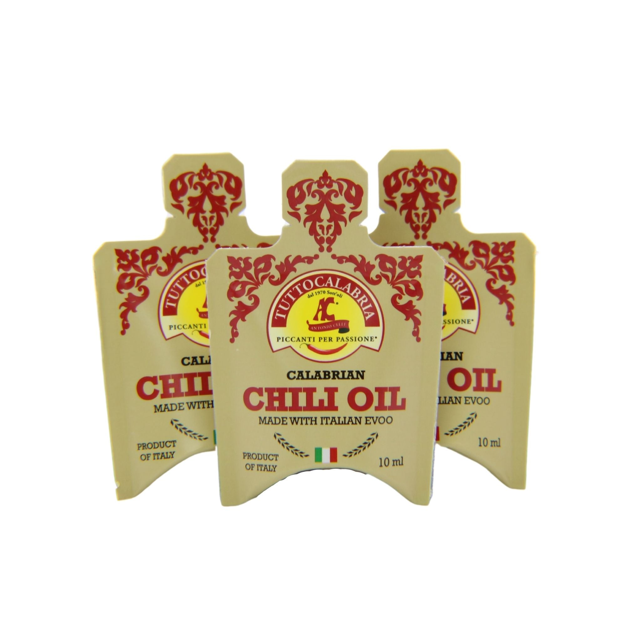 Calabrian Chili Pepper Infused Extra Virgin Olive Oil Personal Packs Triple