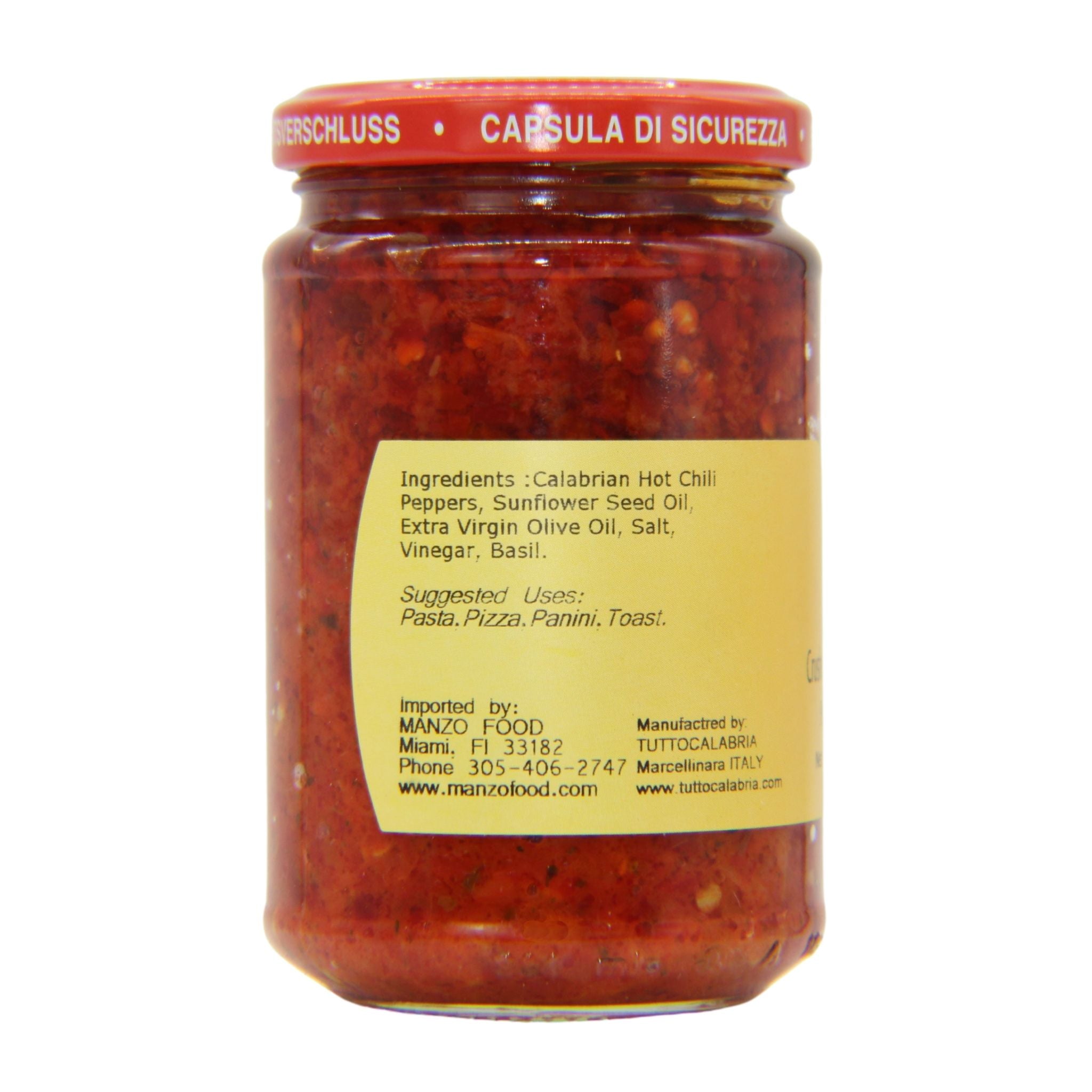 Tutto Calabria Crushed Hot Chili Peppers 10.2 oz.