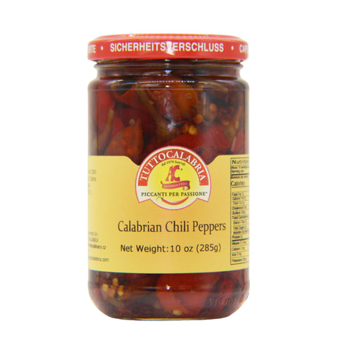 Tutto Calabria Whole Calabrian Chili Peppers 10oz Jar