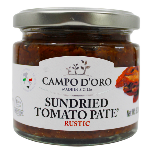 Campo D'Oro Sundried Tomato Paté, Cream of dried Tomatoes in extra virgin olive oil 6.35 oz. (180gr)